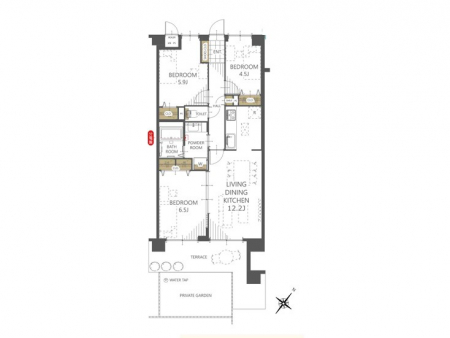 �Ԏ��}�i�̂P�}���V�����j�@�Ԏ��