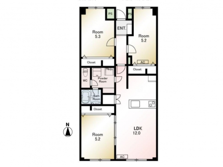 �Ԏ��}�i�̂P�}���V�����j�@�Ԏ��