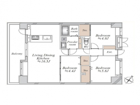 �Ԏ��}�i�̂P�}���V�����j�@�Ԏ��