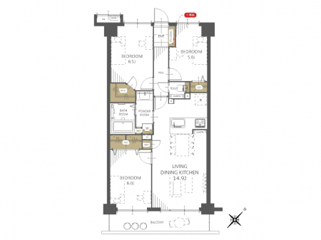 �Ԏ��}�i�̂P�}���V�����j�@�Ԏ��