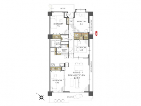 �Ԏ��}�i�̂P�}���V�����j�@�Ԏ��