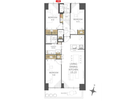 �Ԏ��}�i�̂P�}���V�����j�@�Ԏ��