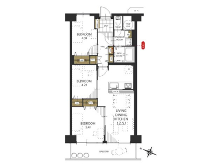 �Ԏ��}�i�̂P�}���V�����j�@�Ԏ��