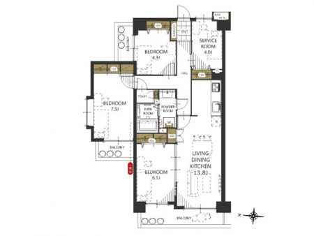 �Ԏ��}�i�̂P�}���V�����j�@�Ԏ��