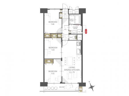 �Ԏ��}�i�̂P�}���V�����j�@�Ԏ��