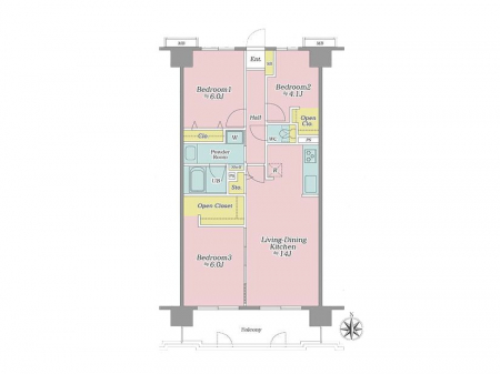 �Ԏ��}�i�̂P�}���V�����j�@�Ԏ��