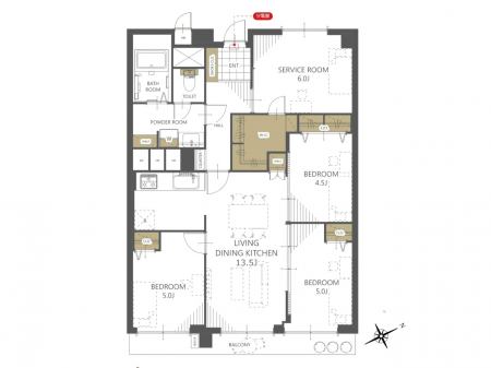 �Ԏ��}�i�̂P�}���V�����j�@�Ԏ��