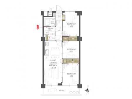 �Ԏ��}�i�̂P�}���V�����j�@�Ԏ��