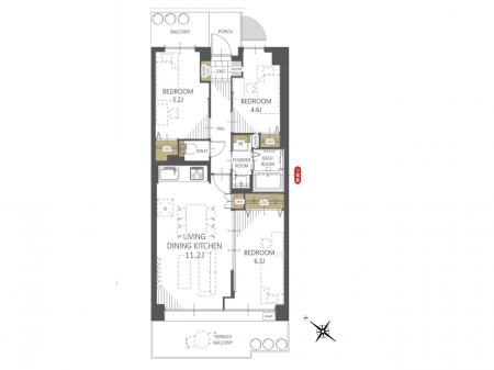 �Ԏ��}�i�̂P�}���V�����j�@�Ԏ��