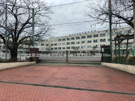 ���ӊ��@���w�Z 750m �����旧�|�̒˒��w�Z