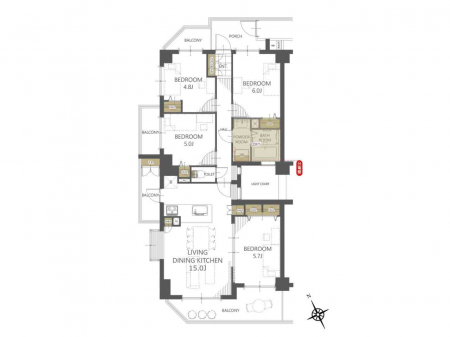 �Ԏ��}�i�̂P�}���V�����j�@�Ԏ��